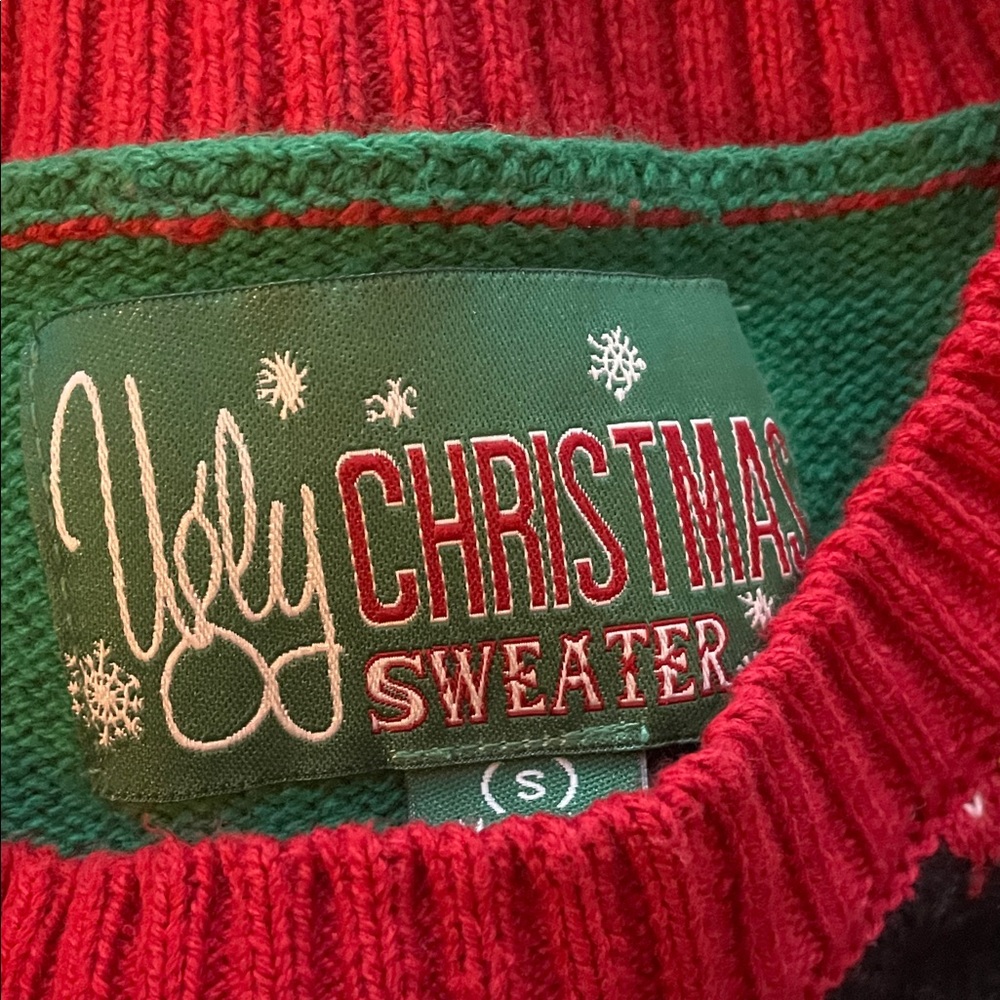 Christmas Sweater with Penguins - Multicolor Size S - Picture 3 of 4